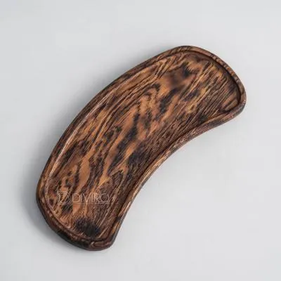 Доска для подачи мяса и стейков с обжигом, дуб 34×16 см